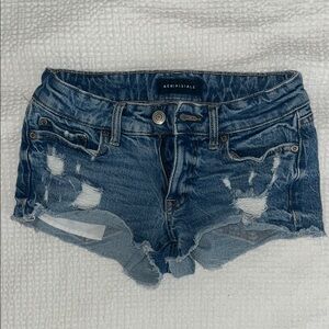 Aeropostale Blue Jean Shorts Distressed Cut-Off Style
